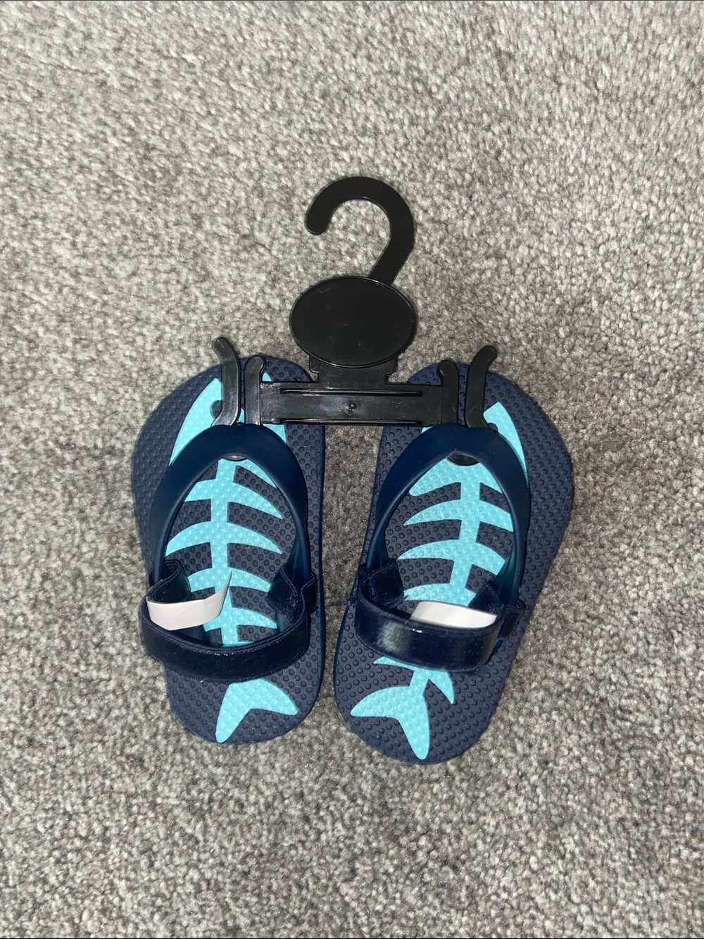 Old Navy Navy & Light Blue Fishbone Baby Sandals